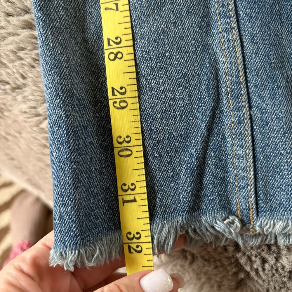 Free People In My‎ Element Kaleidoscope Blue Patchwork Wide-Leg Jeans Lace 26 - Picture 11 of 11